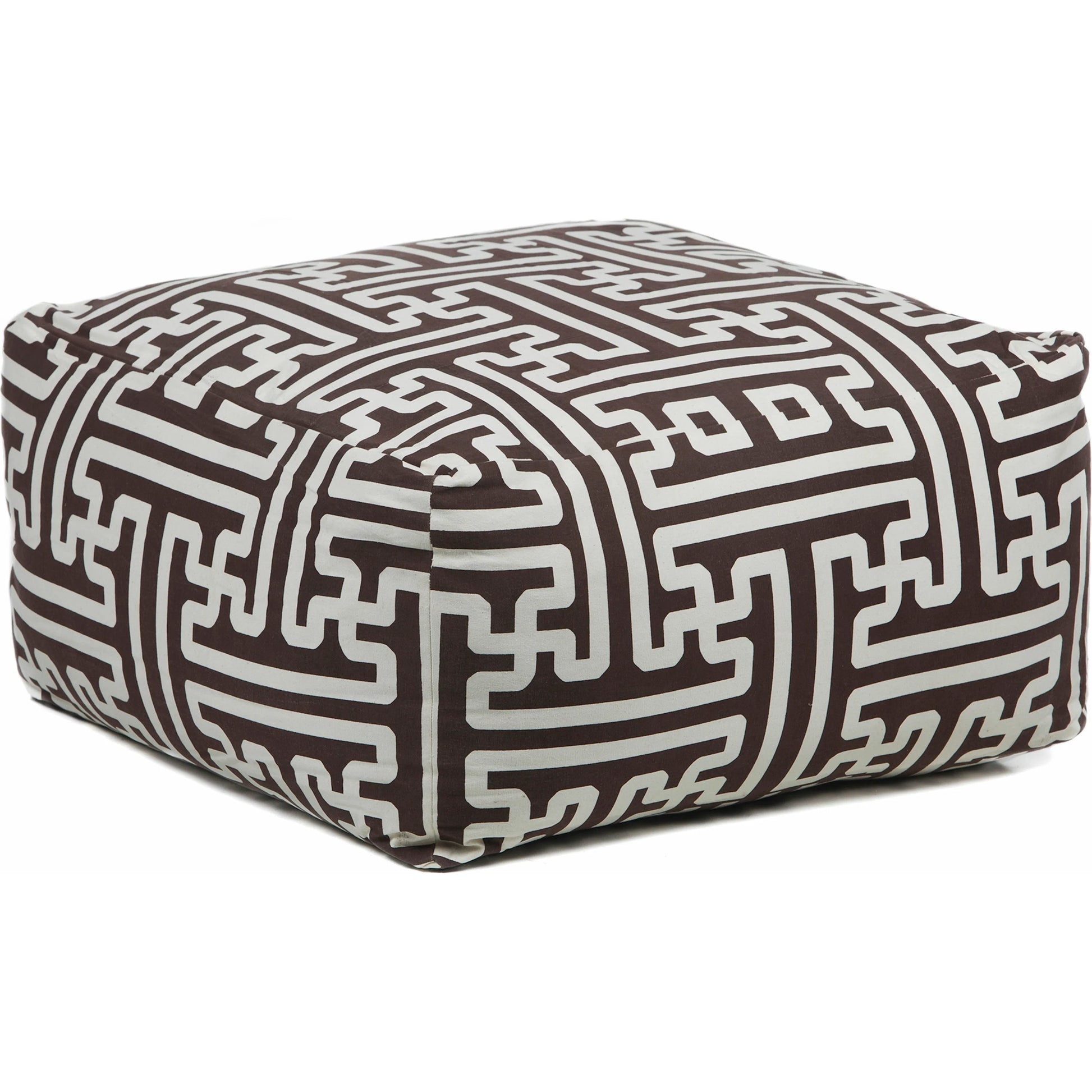 Pouf POU-112 by Chandra. Made from outer: cotton, filling: cotton in a eclectic & global style.