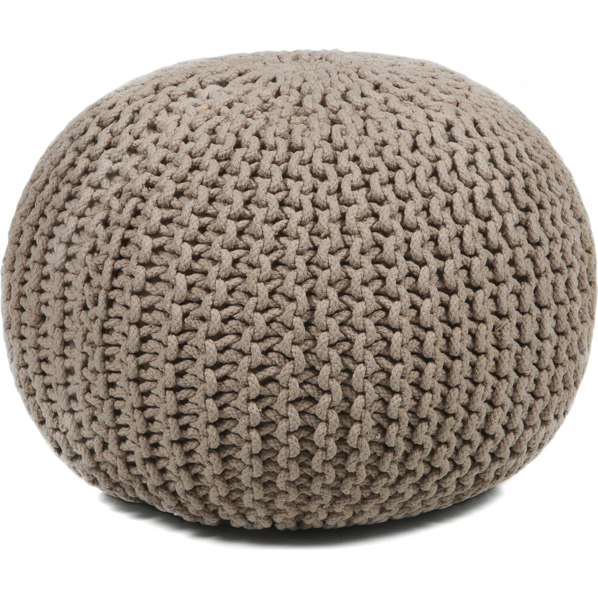 Pouf POU-119 by Chandra. Made from outer: cotton, filling: polystyrene balls in a transitional style.