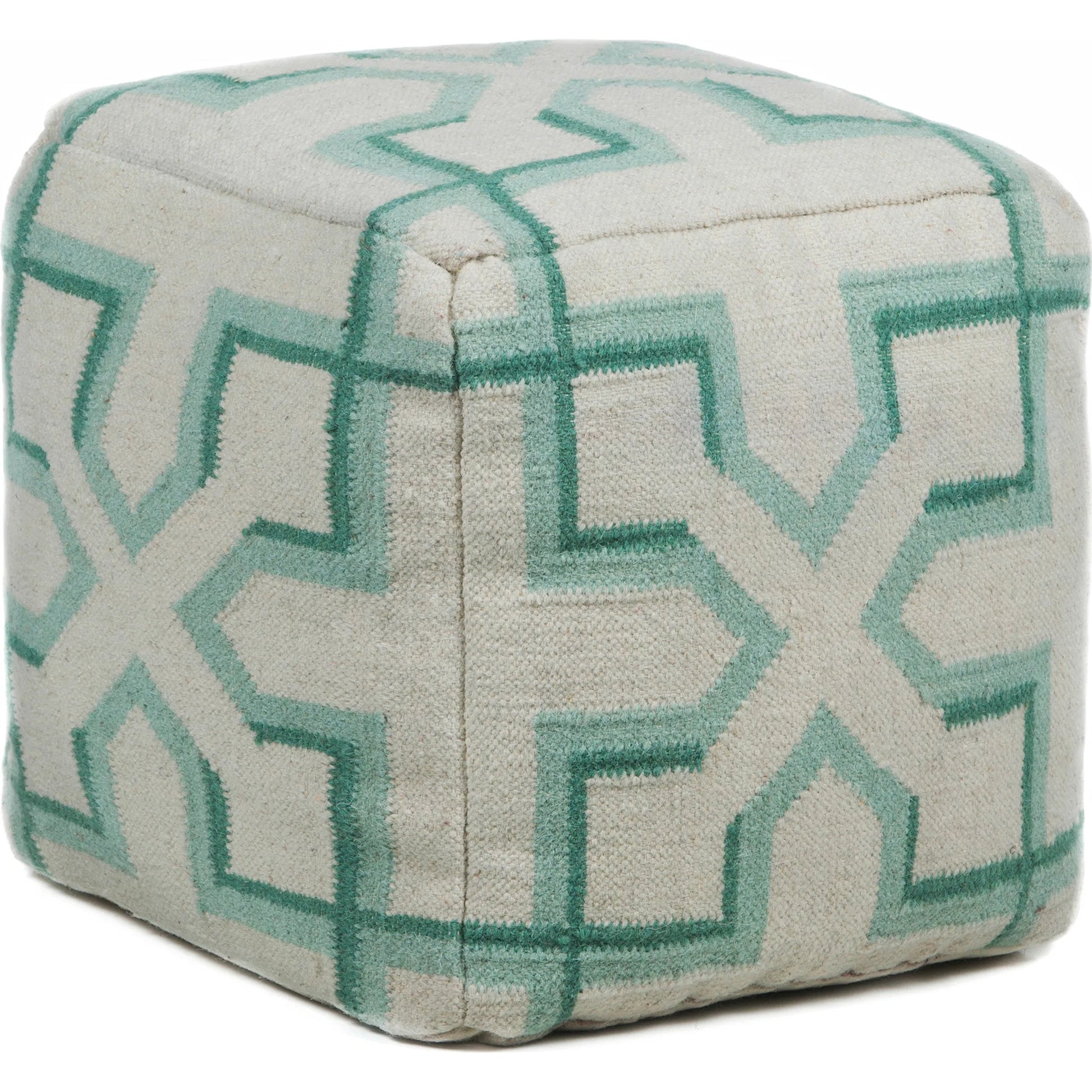Pouf POU-137 by Chandra. Made from outer: wool, filling: cotton in a rustic style.