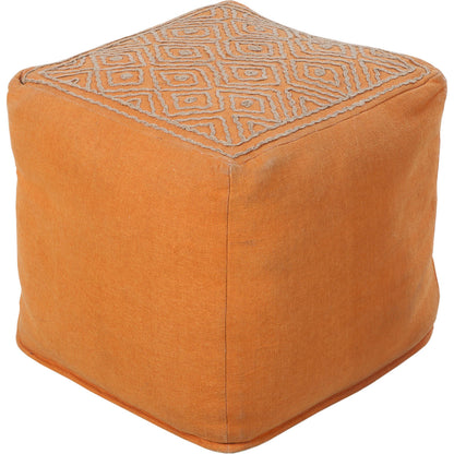 POUF-204 by Surya in navy, taupe. Made from 85% linen, 15% others in a modern style.