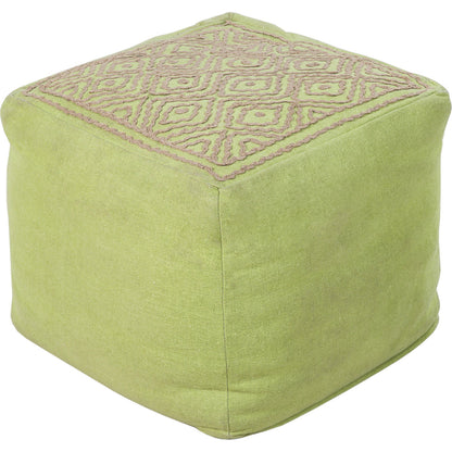 POUF-204 by Surya in navy, taupe. Made from 85% linen, 15% others in a modern style.