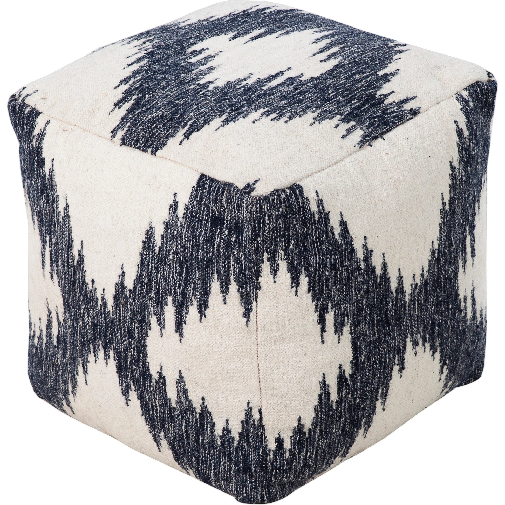 Frontier - 25999 by Livabliss in ivory, navy. Made from 100% wool in a rustic style.