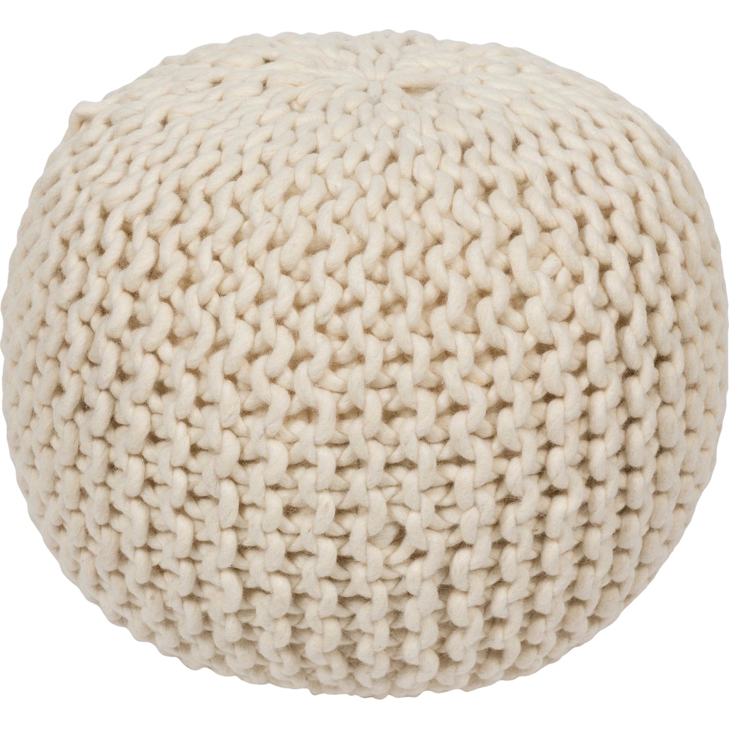 001 O-SURYA-POUF-78 | Primary Silo | Desoto - 20545 by Surya in beige. Made from 100% wool in a modern style.