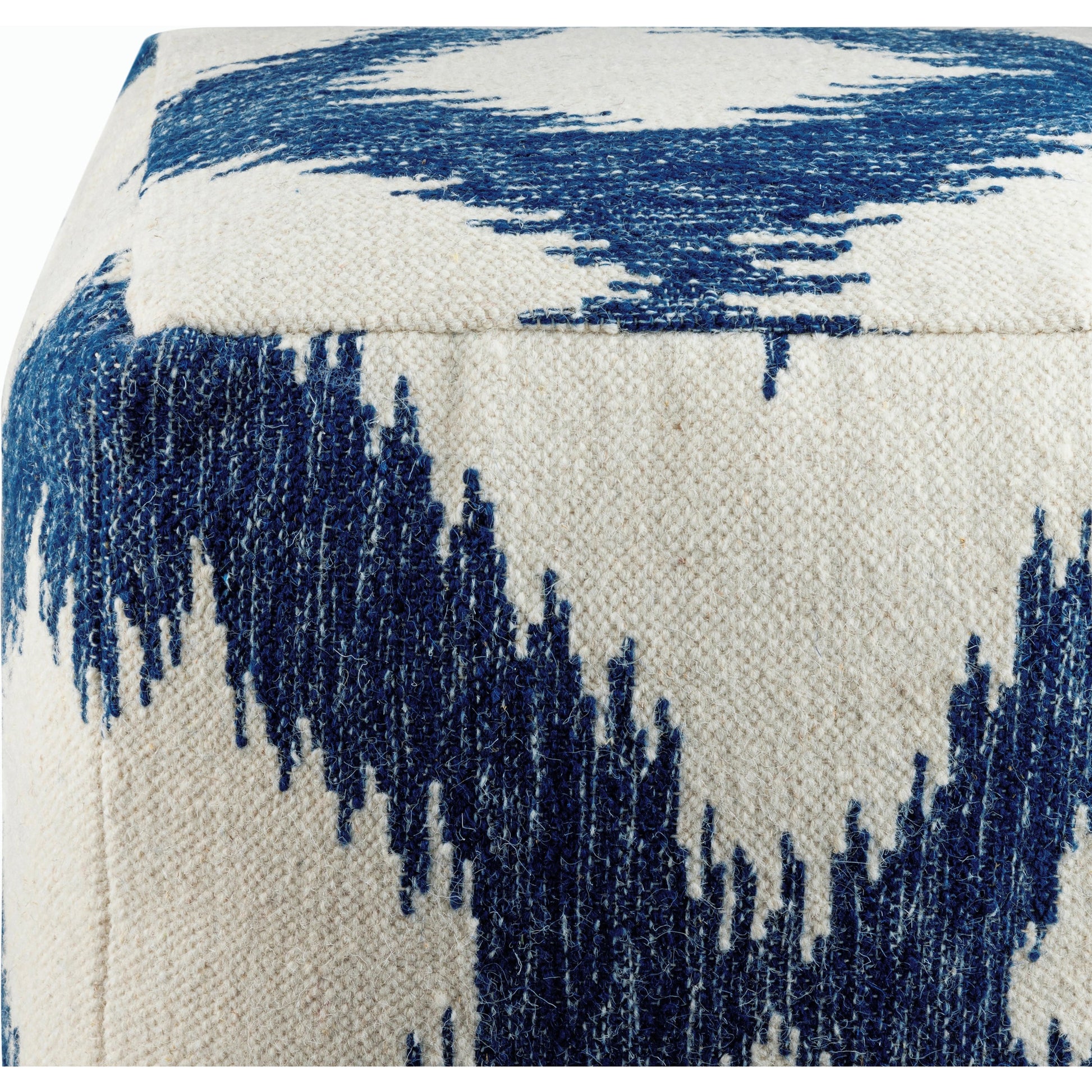 Frontier - 25999 by Livabliss in ivory, navy. Made from 100% wool in a rustic style.