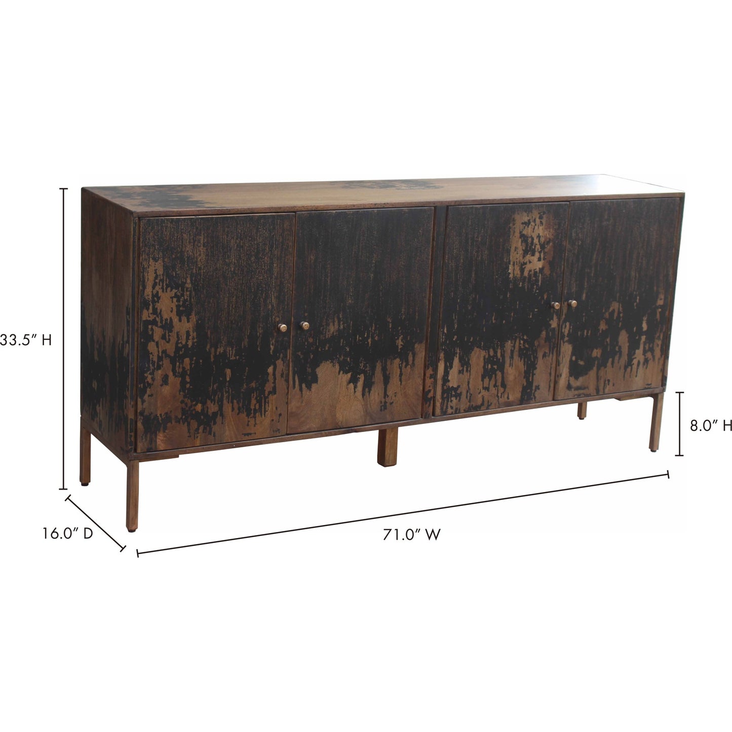 008 S-250353 | Additional Silo | Artists Sideboard by Moe's Home Collection in matt lacquer: no stain. Made from unique in a cottage & farmhouse style.