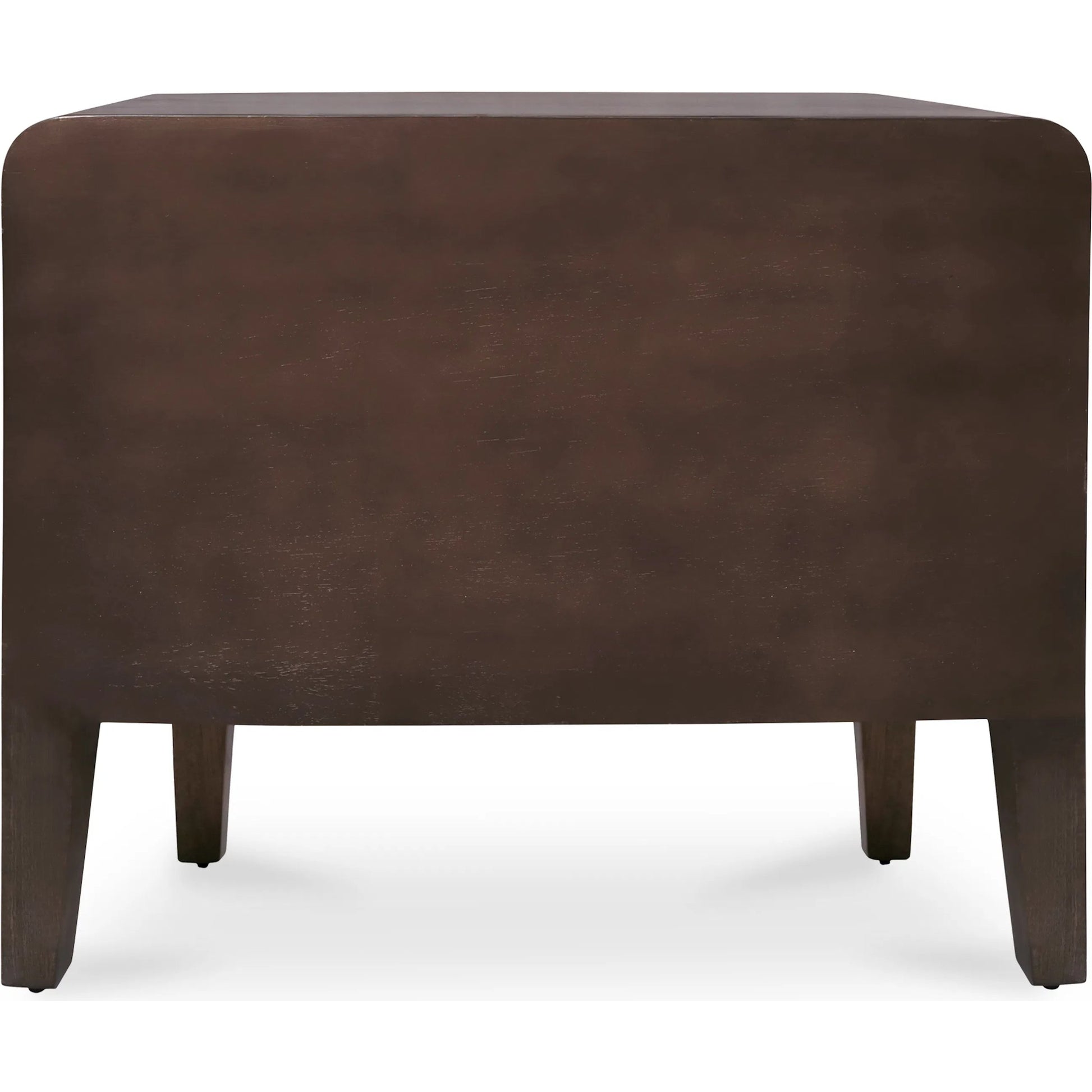 Iris Nightstand by Moe's Home Collection in black. Made from mango wood, iron in a rustic style.