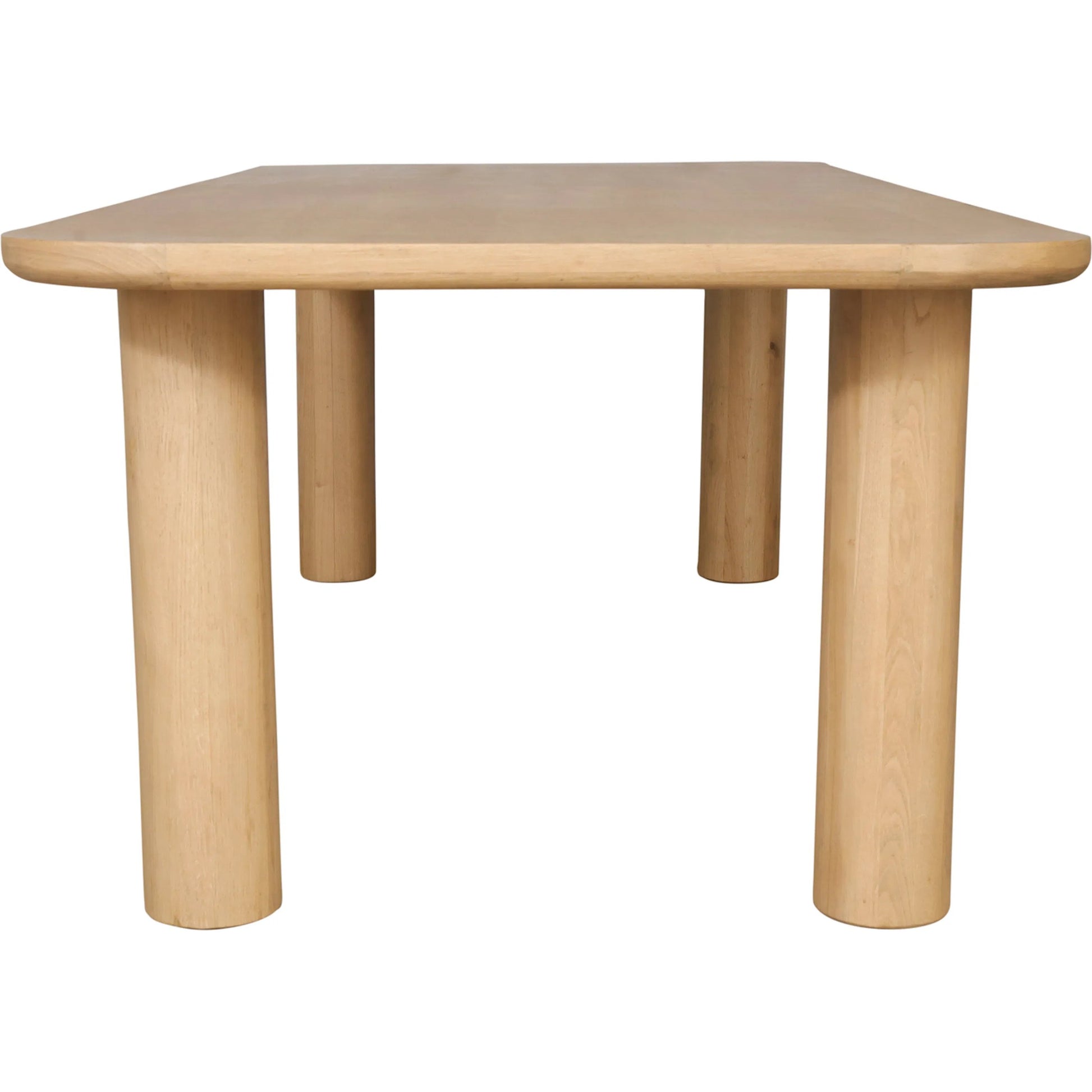 Anders Dining Table by Moe's Home Collection in natural oak. Made from fsc certified solid oak, plywood, iron in a transitional style.