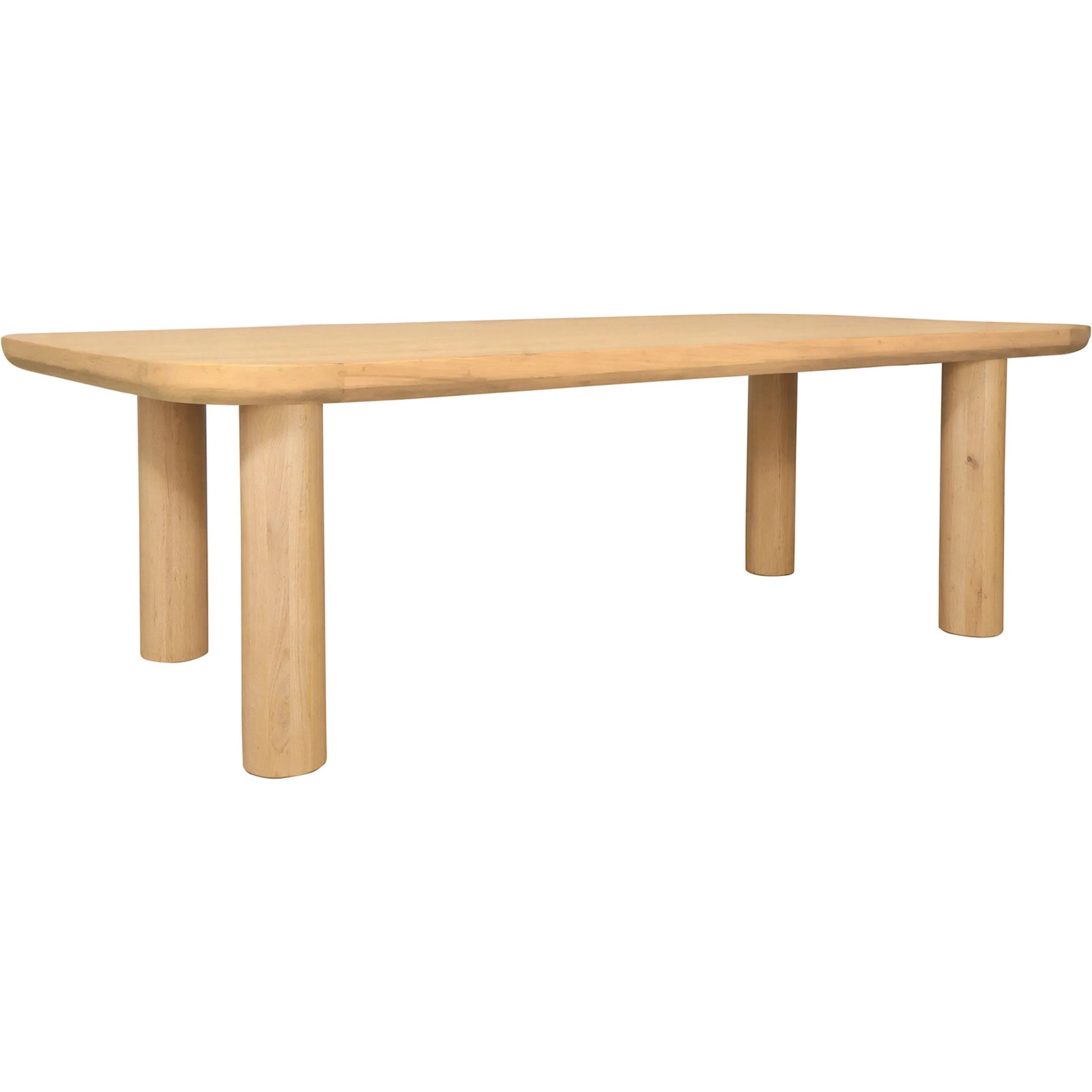 Anders Dining Table by Moe's Home Collection in natural oak. Made from fsc certified solid oak, plywood, iron in a transitional style.