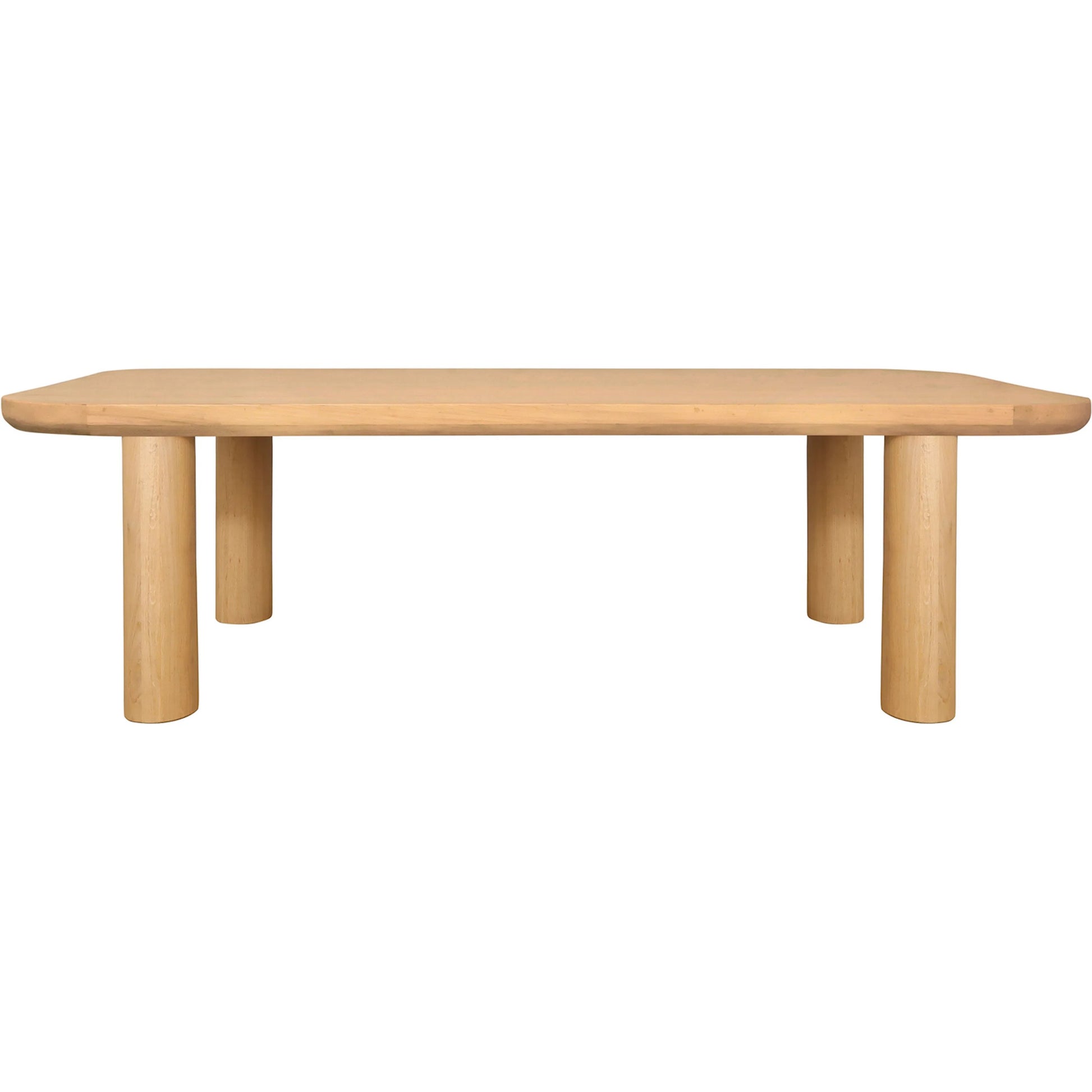 Anders Dining Table by Moe's Home Collection in natural oak. Made from fsc certified solid oak, plywood, iron in a transitional style.