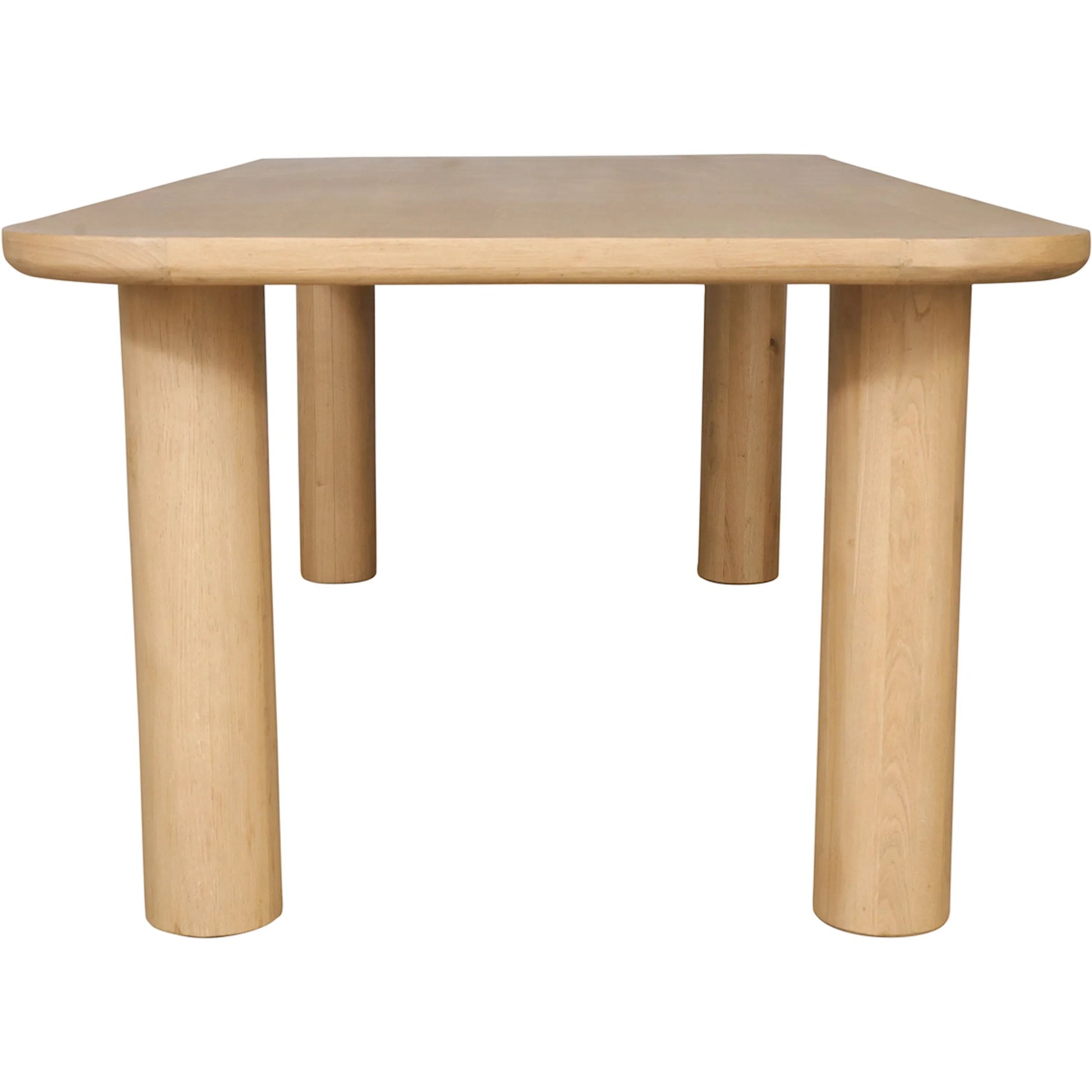 Anders Dining Table by Moe's Home Collection in natural oak. Made from fsc certified solid oak, plywood, iron in a transitional style.