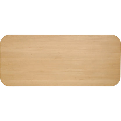 Anders Dining Table by Moe's Home Collection in natural oak. Made from fsc certified solid oak, plywood, iron in a transitional style.