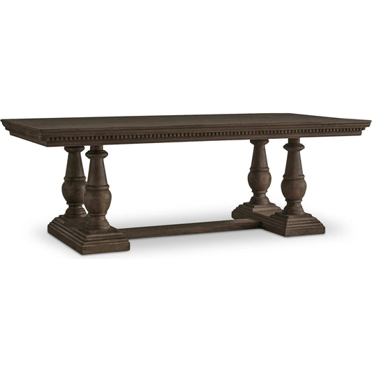 Everson Dining Table by Moe's Home Collection in brown. Made from mango wood, plywood, iron in a unique style.