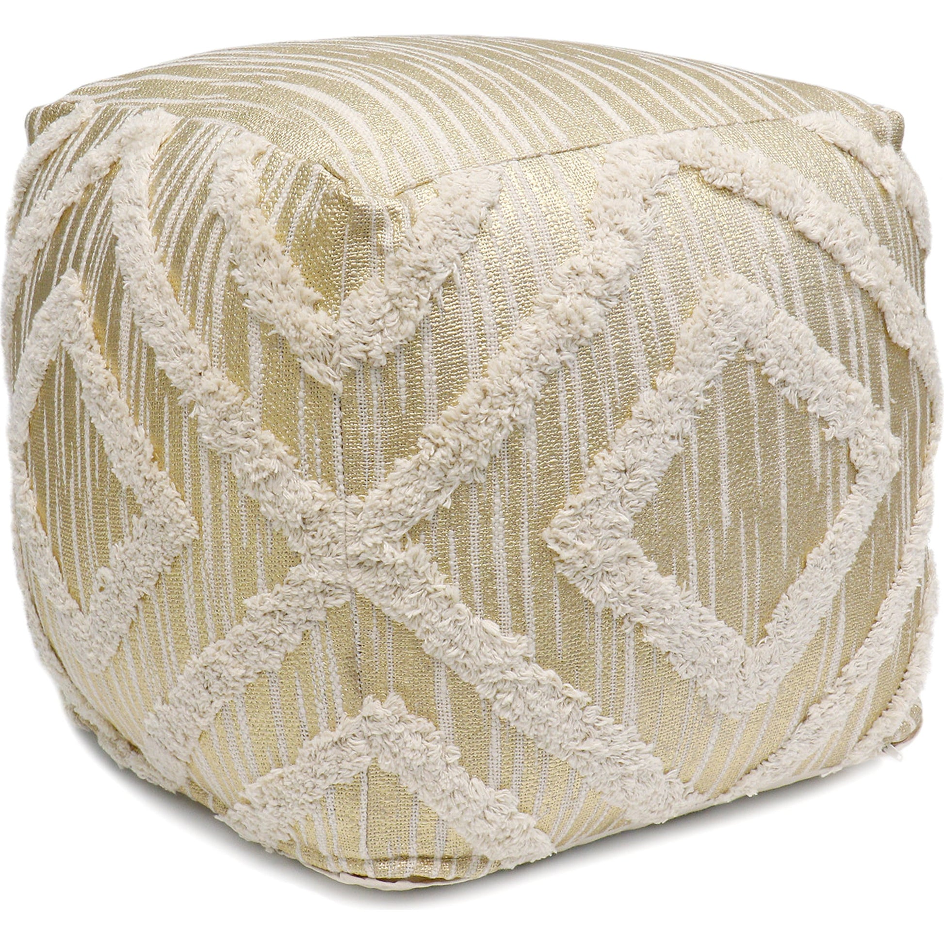Grand Canyon Pouf by Pasargad Home. Made from cotton in a modern style.