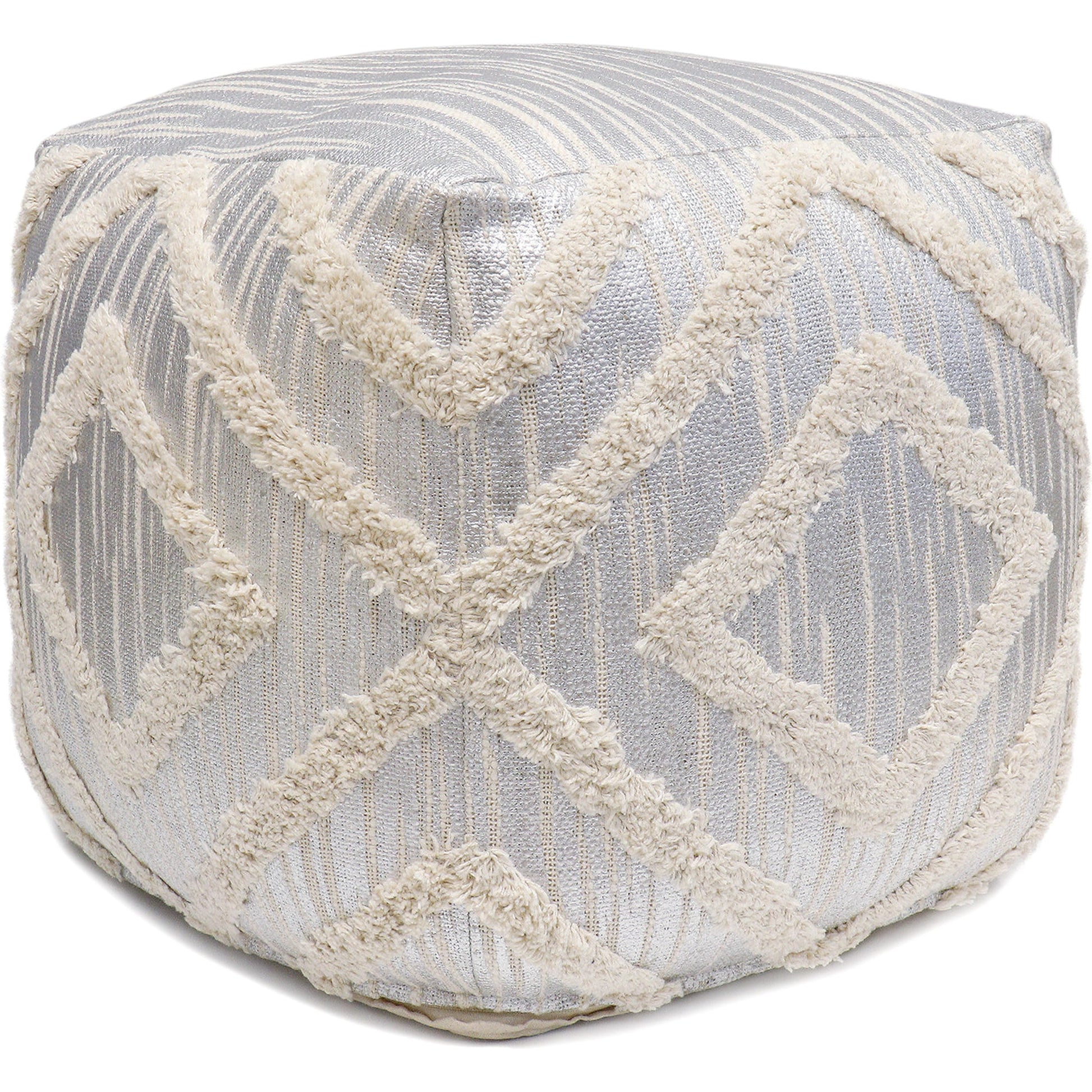 Grand Canyon Pouf by Pasargad Home. Made from cotton in a modern style.