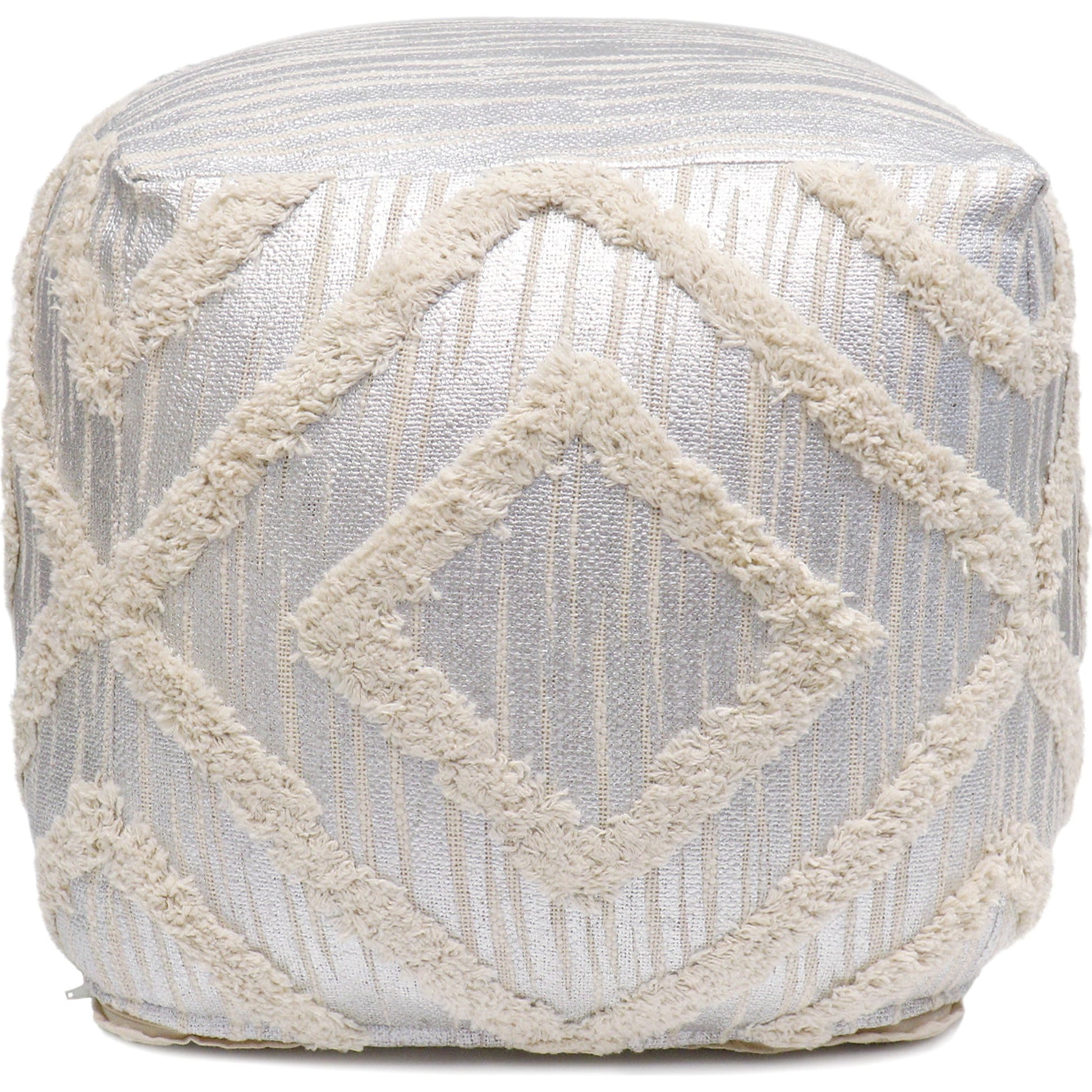Grand Canyon Pouf by Pasargad Home. Made from cotton in a modern style.