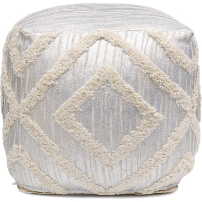 Grand Canyon Pouf by Pasargad Home. Made from cotton in a modern style.