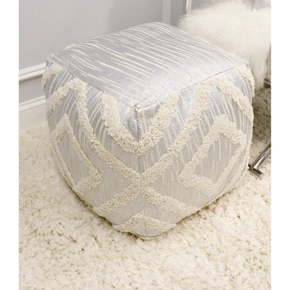 Grand Canyon Pouf by Pasargad Home. Made from cotton in a modern style.