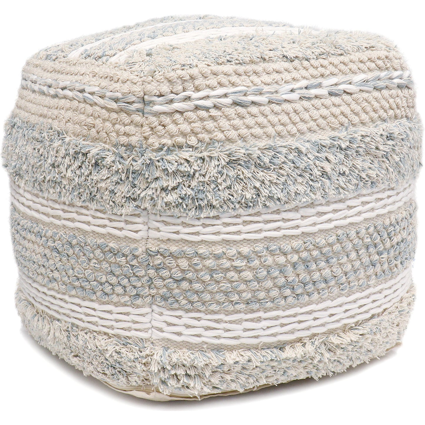 029 SR-702412 | Primary Silo | Grand Canyon Pouf by Pasargad Home. Made from cotton in a modern style.