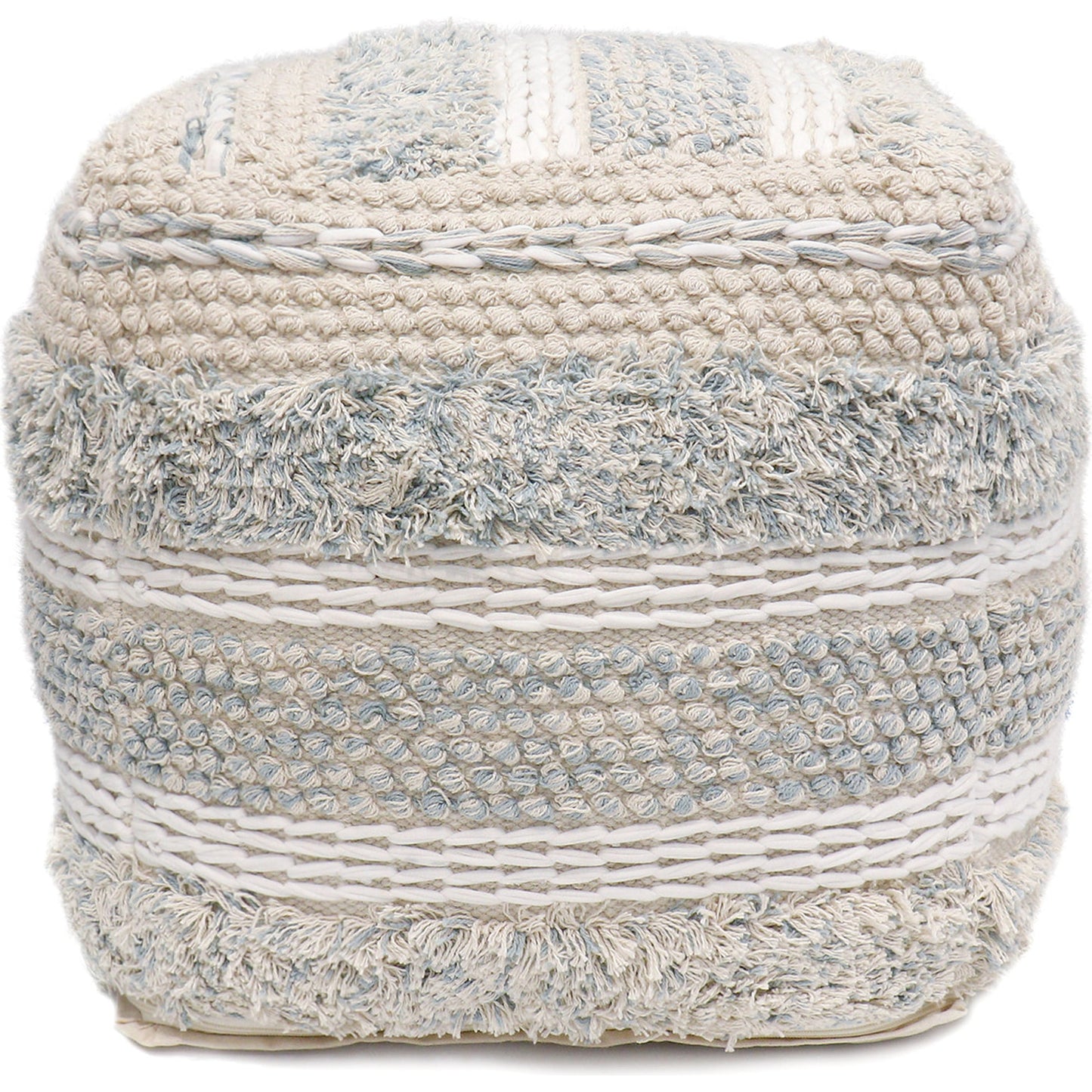 022 SR-702412 | Additional Silo | Grand Canyon Pouf by Pasargad Home. Made from cotton in a modern style.