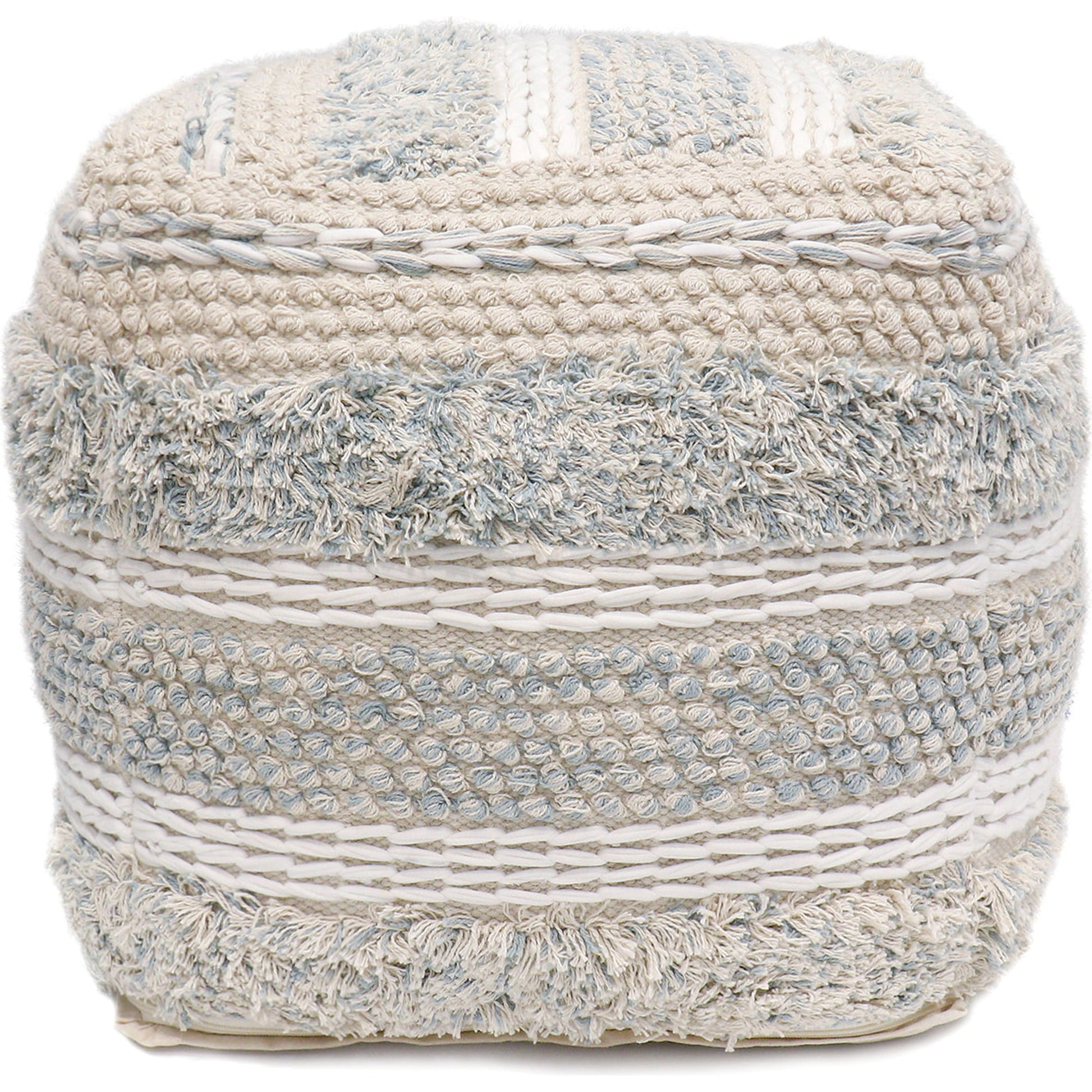 Grand Canyon Pouf by Pasargad Home. Made from cotton in a modern style.