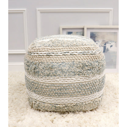 Grand Canyon Pouf by Pasargad Home. Made from cotton in a modern style.