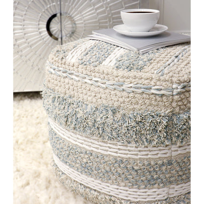 Grand Canyon Pouf by Pasargad Home. Made from cotton in a modern style.
