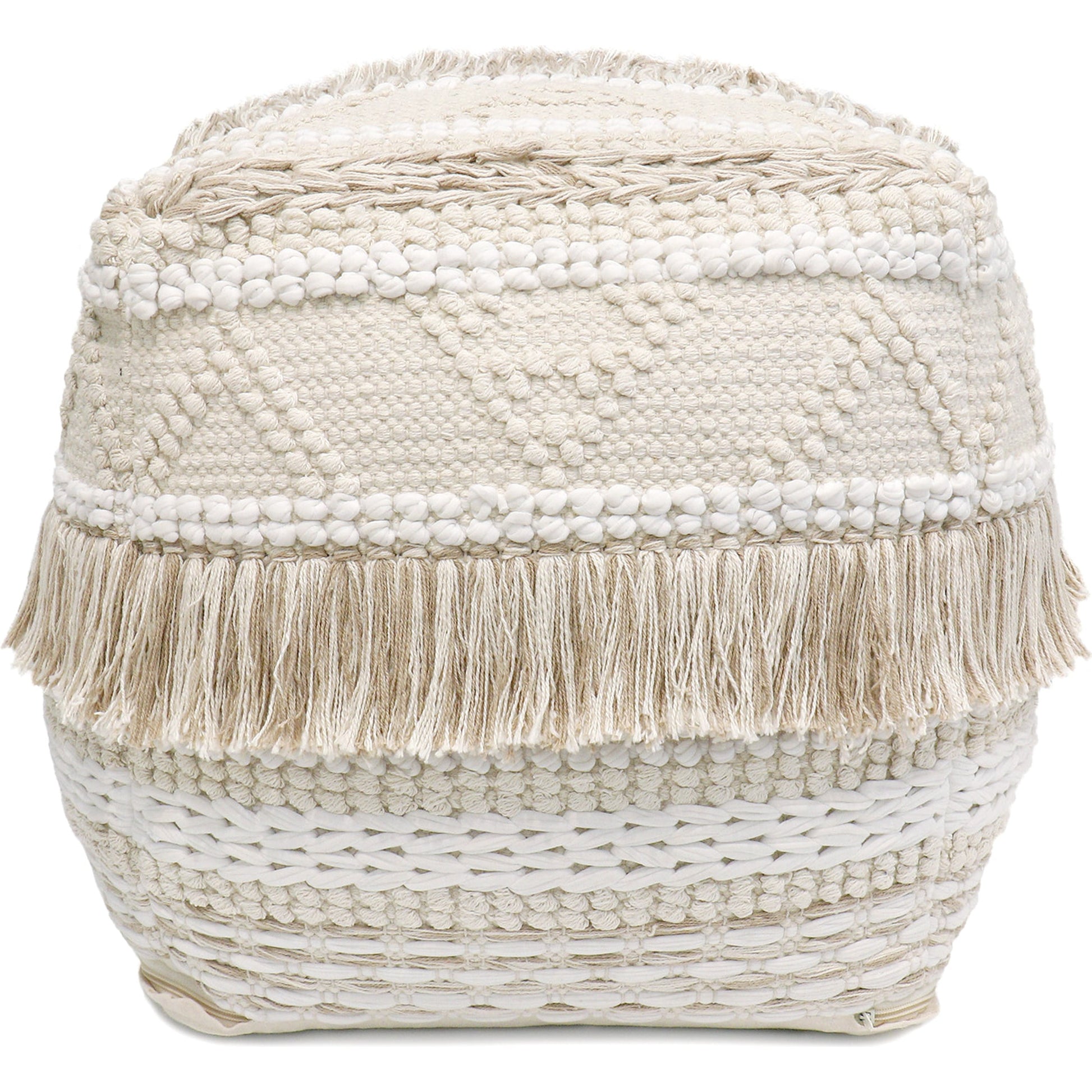 Grand Canyon Pouf by Pasargad Home. Made from cotton in a modern style.