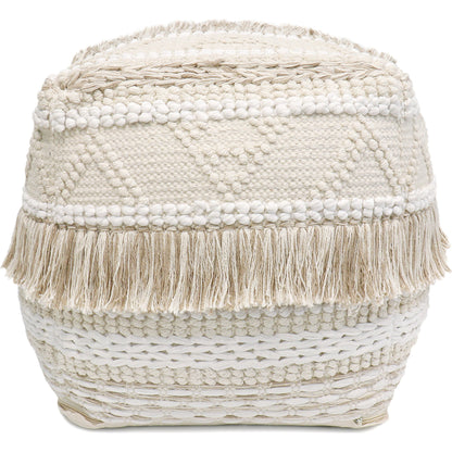 Grand Canyon Pouf by Pasargad Home. Made from cotton in a modern style.
