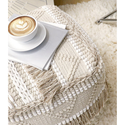 Grand Canyon Pouf by Pasargad Home. Made from cotton in a modern style.