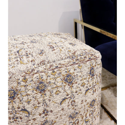 Grand Canyon Pouf by Pasargad Home. Made from cotton in a modern style.