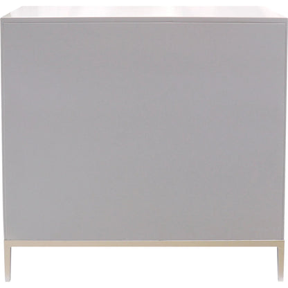 Calypso Bar Cabinet by Pasargad Home in silver. Made from wood, metal in a modern style.