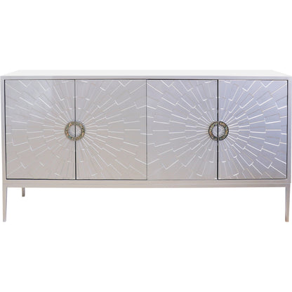 Luna Sideboard by Pasargad Home in silver and silver. Made from unique in a modern style.