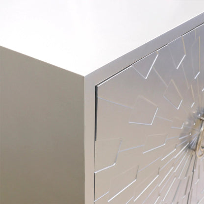 Luna Sideboard by Pasargad Home in silver and silver. Made from unique in a modern style.