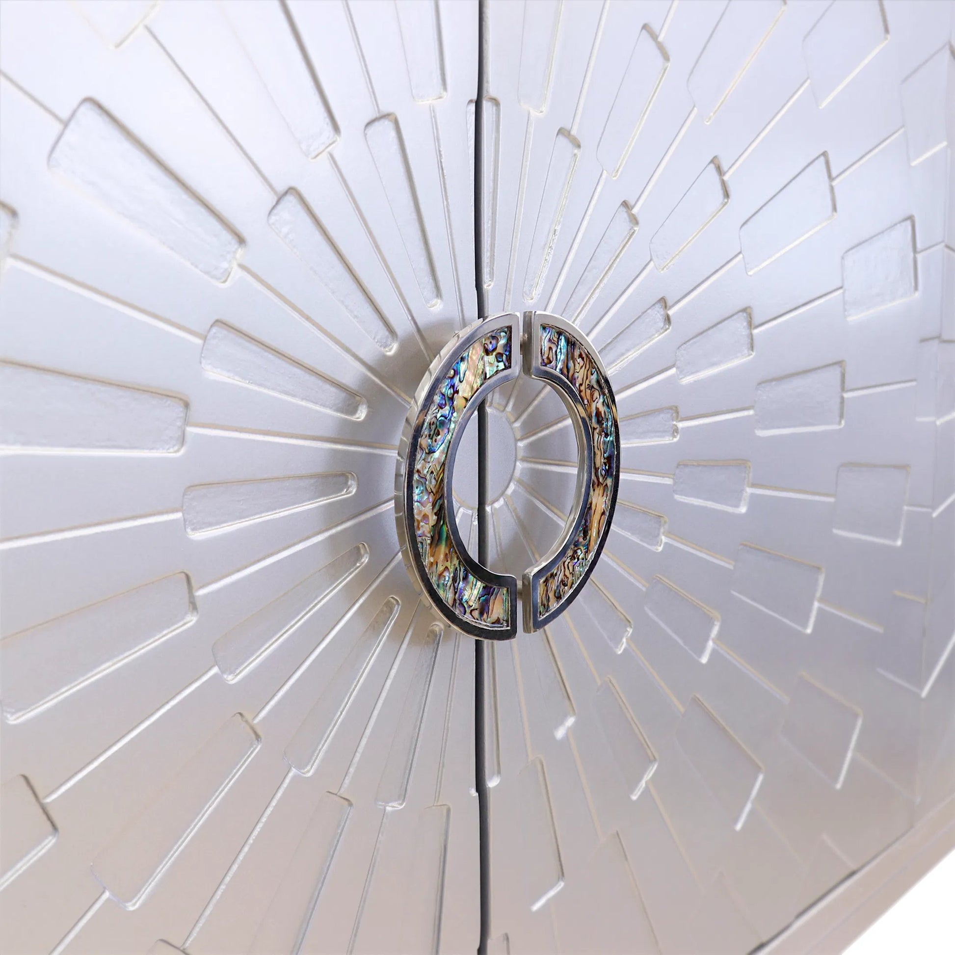 Luna Sideboard by Pasargad Home in silver and silver. Made from unique in a modern style.