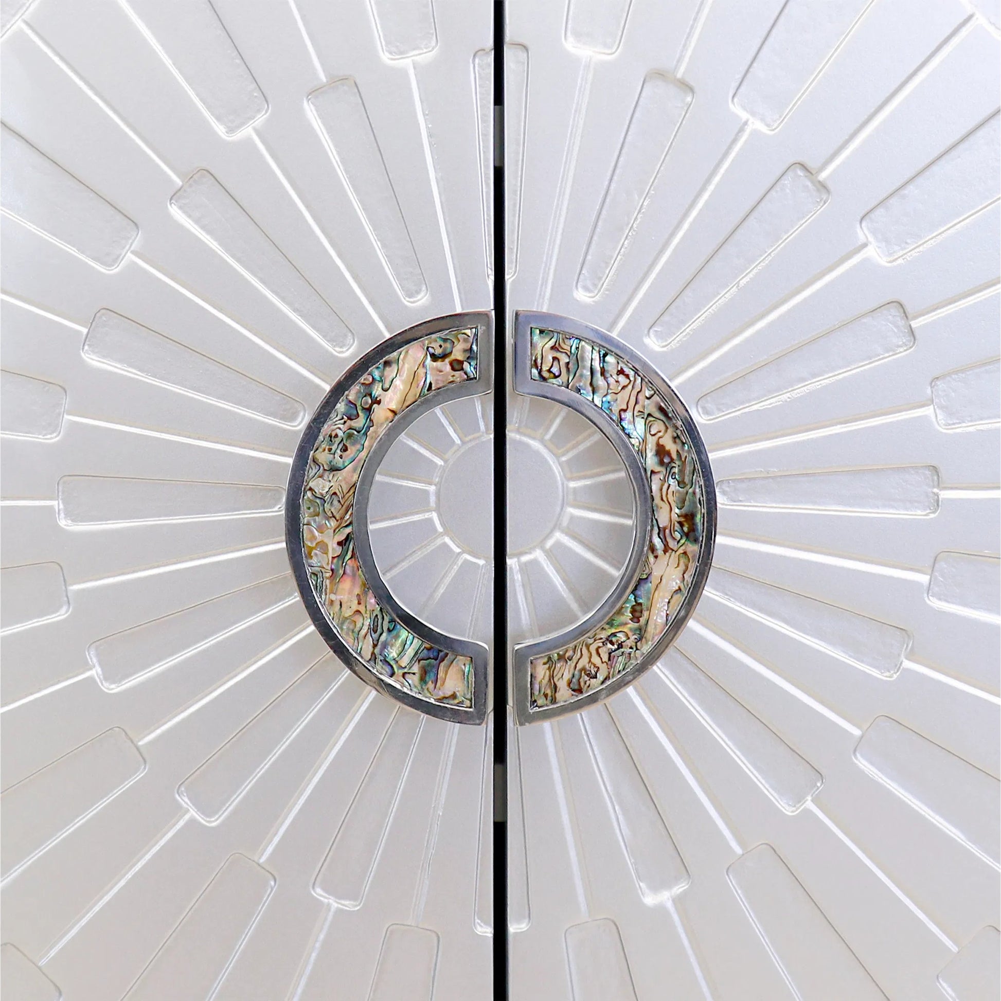 Luna Sideboard by Pasargad Home in silver and silver. Made from unique in a modern style.