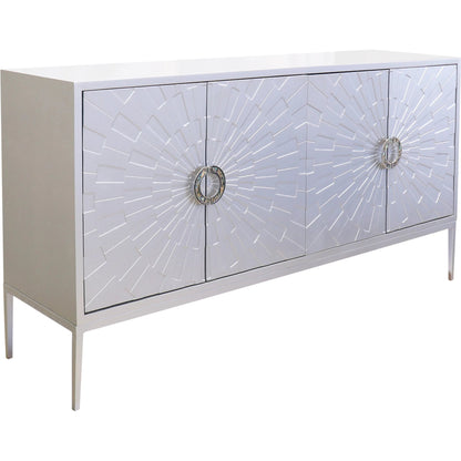 Luna Sideboard by Pasargad Home in silver and silver. Made from unique in a modern style.