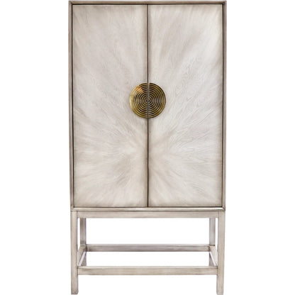 Oliver Bar Cabinet by Pasargad Home in grey. Made from wood, metal in a modern style.