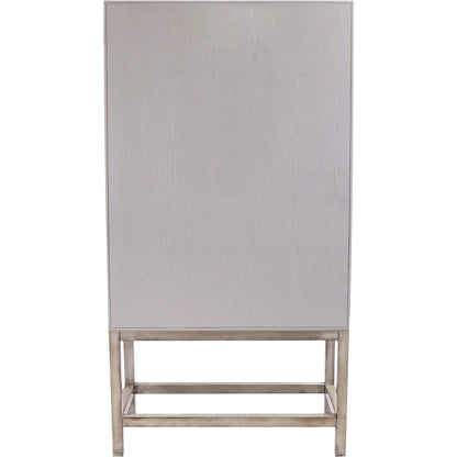 Oliver Bar Cabinet by Pasargad Home in grey. Made from wood, metal in a modern style.