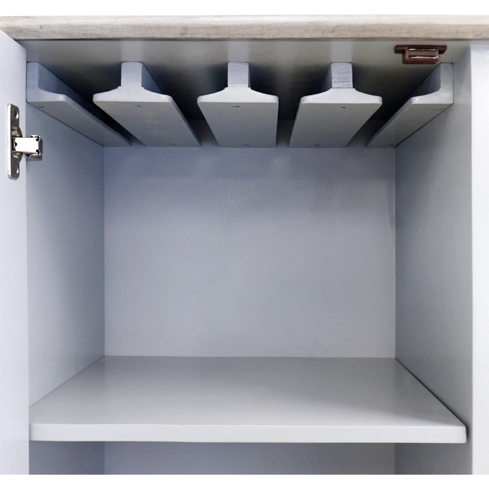 Oliver Bar Cabinet by Pasargad Home in grey. Made from wood, metal in a modern style.