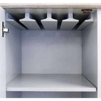 Oliver Bar Cabinet by Pasargad Home in grey. Made from wood, metal in a modern style.