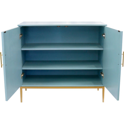 Edgar Cabinet by Pasargad Home in aqua. Made from wood in a eclectic & global style.