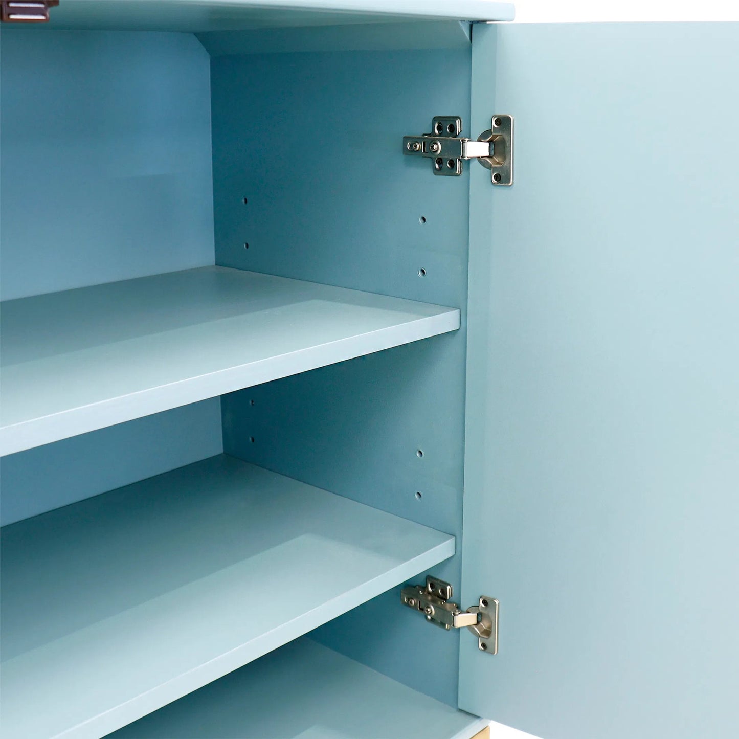 008 SI-2260677 | Closeup | Edgar Cabinet by Pasargad Home in aqua. Made from wood in a eclectic & global style.