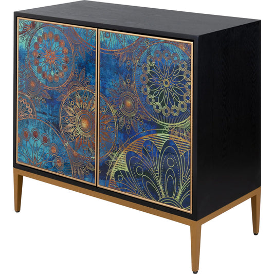 Eclipta Modern Accent Cabinet by Pasargad Home in multi, black. Made from unique in a unique style.