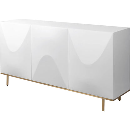 Polara Modern Sideboard by Pasargad Home in gold, white. Made from unique in a unique style.