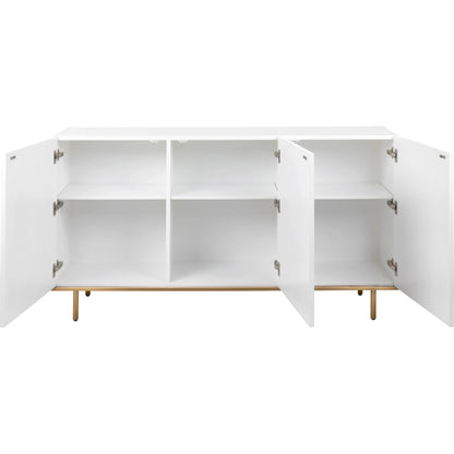 Polara Modern Sideboard by Pasargad Home in gold, white. Made from unique in a unique style.