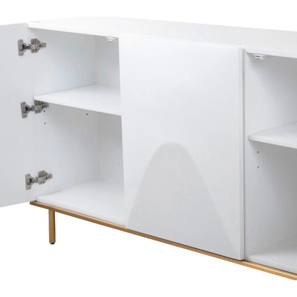 Polara Modern Sideboard by Pasargad Home in gold, white. Made from unique in a unique style.