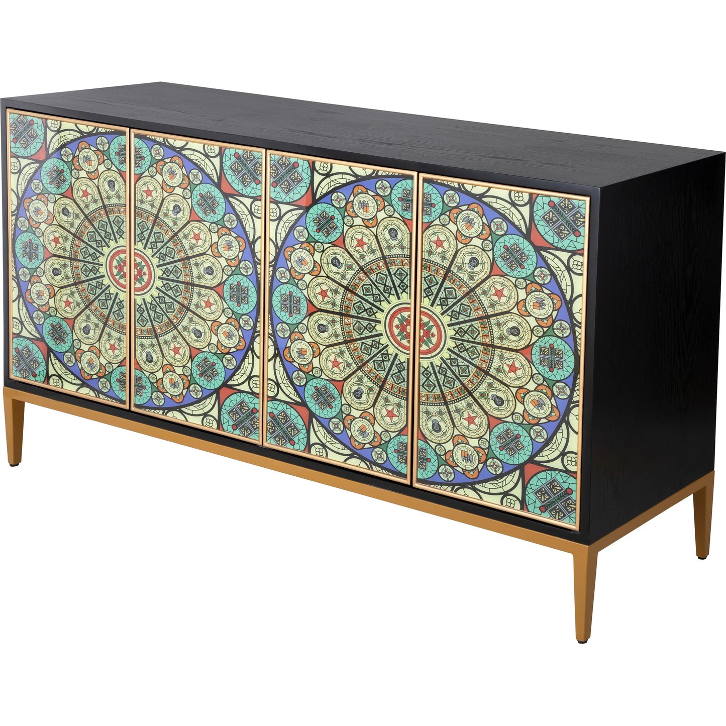 001 SI-2544393 | Primary Silo | Solani Sideboard by Pasargad Home in multi, black. Made from unique in a unique style.