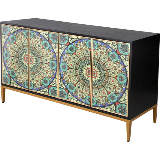 Solani Sideboard by Pasargad Home in multi, black. Made from unique in a unique style.