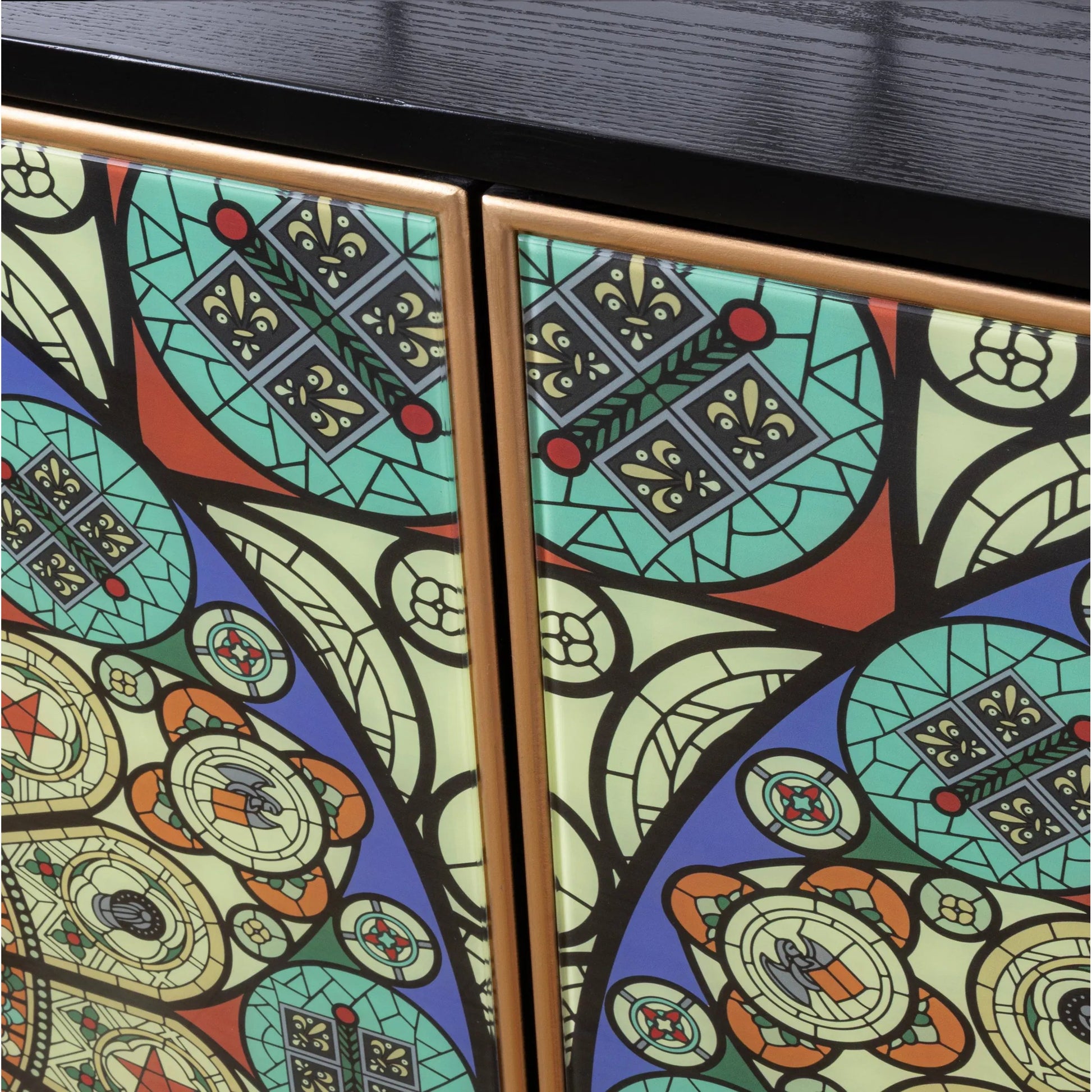Solani Sideboard by Pasargad Home in multi, black. Made from unique in a unique style.