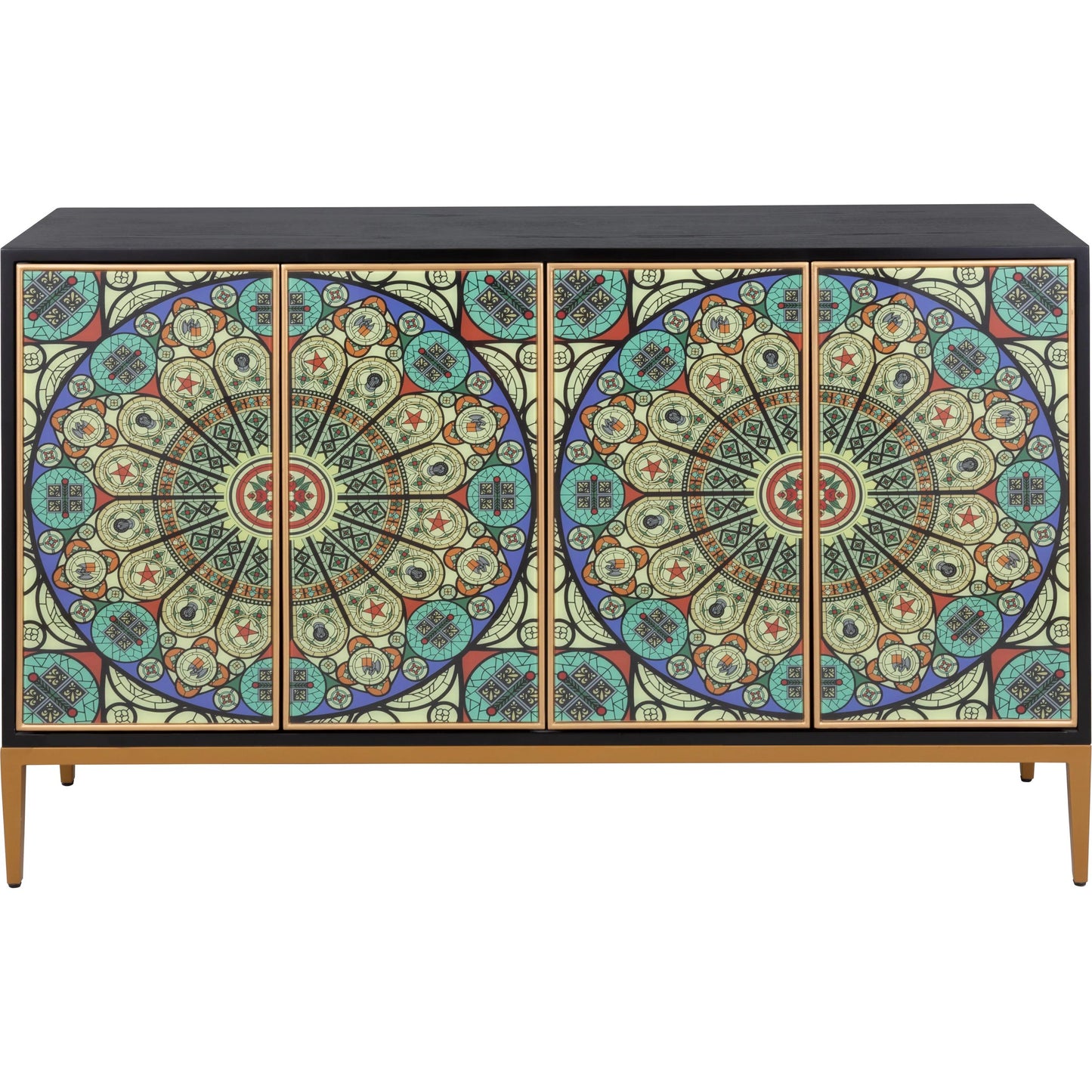 002 SI-2544393 | Additional Silo | Solani Sideboard by Pasargad Home in multi, black. Made from unique in a unique style.